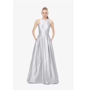 NEW David Tutera Gather and Gown Brooke Gray Wedding Bridesmaid Maxi Dress Z43
